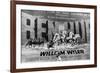 Actor Charlton Heston Posing in Front of Billboard of Film, Ben Hur-null-Framed Photographic Print