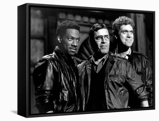 Actor/Comedians Eddie Murphy, Jerry Lewis and Joe Piscopo Appearing on "Saturday Night Live"-David Mcgough-Framed Stretched Canvas