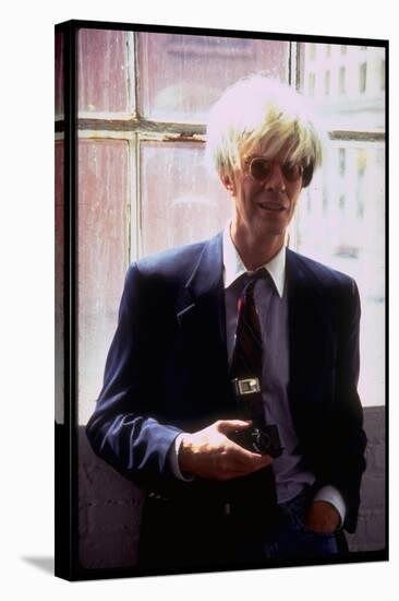 Actor David Bowie, as Artist Andy Warhol, in a Publicity Still for the Film "Basquait"-Marion Curtis-Stretched Canvas