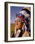 Actor Dressed as American Indian Chief For Role in Motion Picture "Around the World in 80 Days"-Gjon Mili-Framed Photographic Print