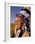 Actor Dressed as American Indian Chief For Role in Motion Picture "Around the World in 80 Days"-Gjon Mili-Framed Photographic Print