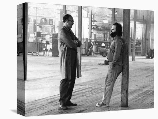 Actor Gene Hackman and film director Francis Ford Coppola on the set of the film The Conversation,-null-Stretched Canvas