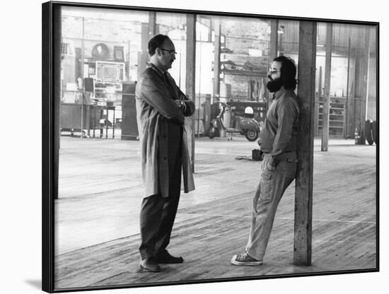 Actor Gene Hackman and film director Francis Ford Coppola on the set of the film The Conversation,-null-Framed Photo