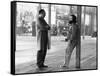 Actor Gene Hackman and film director Francis Ford Coppola on the set of the film The Conversation,-null-Framed Stretched Canvas