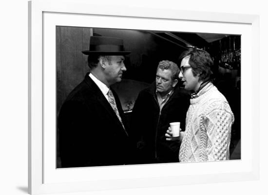 Actor Gene Hackman (l) and film director William Friedkin (r) on the set of the film The French Con-null-Framed Photo