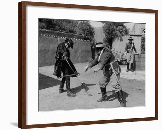 Actor Guy Williams Acting in the TV Show, Zorro-Allan Grant-Framed Premium Photographic Print