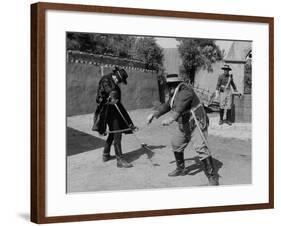 Actor Guy Williams Acting in the TV Show, Zorro-Allan Grant-Framed Premium Photographic Print