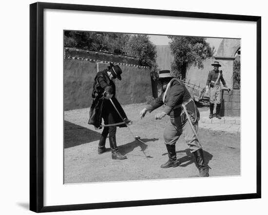 Actor Guy Williams Acting in the TV Show, Zorro-Allan Grant-Framed Premium Photographic Print