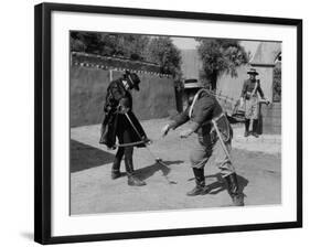 Actor Guy Williams Acting in the TV Show, Zorro-Allan Grant-Framed Premium Photographic Print