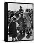 Actor Guy Williams as Zorro Signing Autographs for Fans at Disneyland-Allan Grant-Framed Stretched Canvas