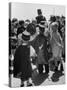 Actor Guy Williams as Zorro Signing Autographs for Fans at Disneyland-Allan Grant-Stretched Canvas