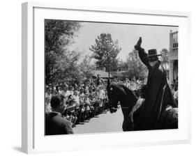 Actor Guy Williams Playing Zorro at Disneyland-Allan Grant-Framed Premium Photographic Print