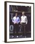 Actor Henry Winkler and Actor Director Ron Howard-null-Framed Premium Photographic Print