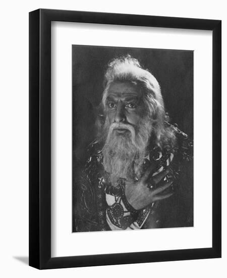 Actor Hugh Griffith as King Lear-null-Framed Art Print