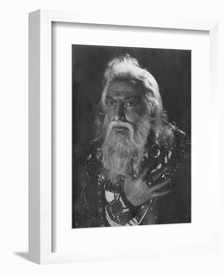 Actor Hugh Griffith as King Lear-null-Framed Art Print