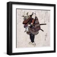 Actor Ichikawa Danjuro VII, Japanese Wood-Cut Print-Lantern Press-Framed Art Print