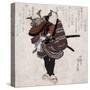 Actor Ichikawa Danjuro VII, Japanese Wood-Cut Print-Lantern Press-Stretched Canvas