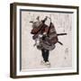 Actor Ichikawa Danjuro VII, Japanese Wood-Cut Print-Lantern Press-Framed Art Print