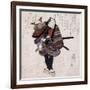 Actor Ichikawa Danjuro VII, Japanese Wood-Cut Print-Lantern Press-Framed Art Print