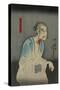 Actor Ichikawa Kodanji IV as the Ghost of Asakura Togo, 1851 (Colour Woodblock Print)-Utagawa Kuniyoshi-Stretched Canvas