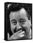 Actor Jackie Gleason Hiding His Mustache-Robert W^ Kelley-Framed Stretched Canvas