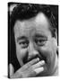 Actor Jackie Gleason Hiding His Mustache-Robert W^ Kelley-Stretched Canvas