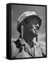 Actor John Wayne as Marine Sgt. Platoon Leader in Scene From the Movie "Sands of Iwo Jima"-Ed Clark-Framed Stretched Canvas