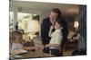 Actor John Wayne at Home with His Son Ethan and Daughter-John Dominis-Mounted Photographic Print