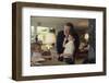 Actor John Wayne at Home with His Son Ethan and Daughter-John Dominis-Framed Premium Photographic Print