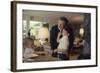 Actor John Wayne at Home with His Son Ethan and Daughter-John Dominis-Framed Photographic Print