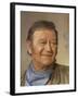 Actor John Wayne During Filming of Western Movie "The Undefeated"-John Dominis-Framed Premium Photographic Print