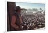 Actor John Wayne During Filming of Western Movie "The Undefeated"-John Dominis-Framed Photographic Print