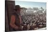 Actor John Wayne During Filming of Western Movie "The Undefeated"-John Dominis-Stretched Canvas