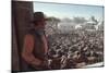 Actor John Wayne During Filming of Western Movie "The Undefeated"-John Dominis-Mounted Photographic Print