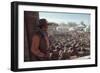 Actor John Wayne During Filming of Western Movie "The Undefeated"-John Dominis-Framed Photographic Print