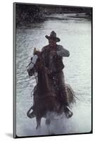 Actor John Wayne During Filming of Western Movie "The Undefeated"-John Dominis-Mounted Photographic Print