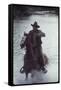Actor John Wayne During Filming of Western Movie "The Undefeated"-John Dominis-Framed Stretched Canvas