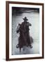 Actor John Wayne During Filming of Western Movie "The Undefeated"-John Dominis-Framed Photographic Print