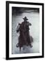 Actor John Wayne During Filming of Western Movie "The Undefeated"-John Dominis-Framed Photographic Print