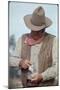 Actor John Wayne During Filming of Western Movie "The Undefeated"-John Dominis-Mounted Photographic Print