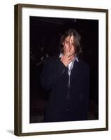 Actor Johnny Depp Smoking a Cigarette-null-Framed Premium Photographic Print