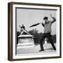 Actor Jose Pantieri Clowning around in Tuileries Gardens, Paris, 1962-null-Framed Photo