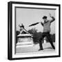 Actor Jose Pantieri Clowning around in Tuileries Gardens, Paris, 1962-null-Framed Photo