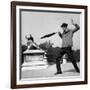 Actor Jose Pantieri Clowning around in Tuileries Gardens, Paris, 1962-null-Framed Photo