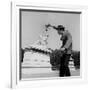 Actor Jose Pantieri Clowning around in Tuileries Gardens, Paris, 1962-null-Framed Photo