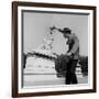 Actor Jose Pantieri Clowning around in Tuileries Gardens, Paris, 1962-null-Framed Photo