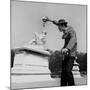 Actor Jose Pantieri Clowning around in Tuileries Gardens, Paris, 1962-null-Mounted Photo