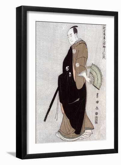 Actor Kinokuniya Sawamura Sanj-ro III as Oboshi Yuranosuke, Japanese Wood-Cut Print-Lantern Press-Framed Art Print