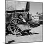 Actor Kirk Douglas Clowning on the Set of the Western Action Film "Gunfight at O.K. Corral"-Ralph Crane-Mounted Premium Photographic Print