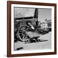 Actor Kirk Douglas Clowning on the Set of the Western Action Film "Gunfight at O.K. Corral"-Ralph Crane-Framed Premium Photographic Print